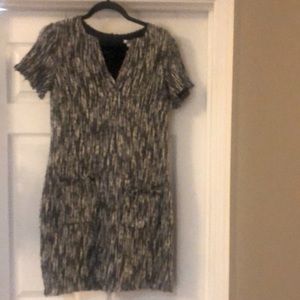 Navy & White tweed dress